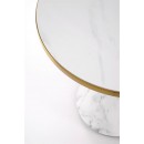 Стол журнальный HALMAR TALBI белый мрамор/белый/золотой